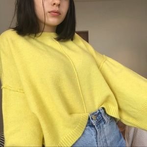 TOPSHOP oversized yellow sweater